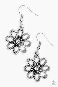 Paparazzi "Fashion Floret" White Earrings Paparazzi Jewelry