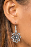 Paparazzi "Fashion Floret" White Earrings Paparazzi Jewelry