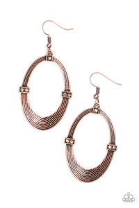 Paparazzi VINTAGE VAULT "Radiantly Rural" Copper Earrings Paparazzi Jewelry