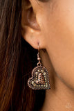 Paparazzi "True Love" Copper Earrings Paparazzi Jewelry
