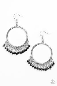 Paparazzi "Tambourine Tango" Black Earrings Paparazzi Jewelry