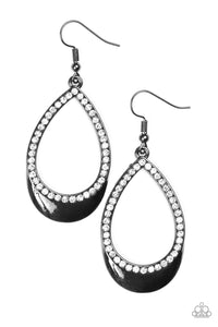 Paparazzi "Make It REIGN" Black Earrings Paparazzi Jewelry