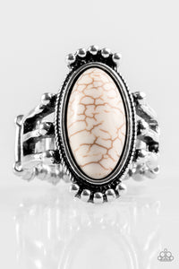 Paparazzi VINTAGE VAULT "Stone Arches" White Ring Paparazzi Jewelry