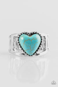 Paparazzi "Rule With Your Heart" Blue Ring Paparazzi Jewelry