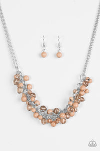 Paparazzi "Boulevard Beauty" Brown Necklace & Earring Set Paparazzi Jewelry