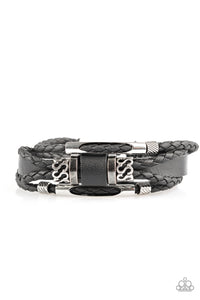 Paparazzi "Run Out Of Road" Black Bracelet Unisex Paparazzi Jewelry