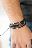 Paparazzi "Run Out Of Road" Black Bracelet Unisex Paparazzi Jewelry