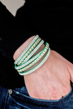 Paparazzi VINTAGE VAULT "I BOLD You So!" Green Wrap Bracelet Paparazzi Jewelry