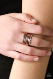 Paparazzi "Fearless Flier" Copper Ring Paparazzi Jewelry