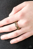 Paparazzi "Step Up To The PLAIT" Brass Ring Paparazzi Jewelry