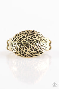 Paparazzi VINTAGE VAULT "Never LEAF Me" Brass Ring Paparazzi Jewelry