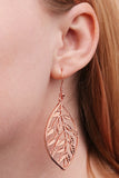 Paparazzi "Lay It On The VINE" Copper Vine Leaf Shaped Earrings Paparazzi Jewelry