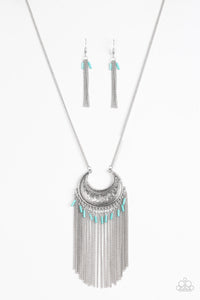 Paparazzi "Desert Coyote" Blue Necklace & Earring Set Paparazzi Jewelry