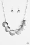 Paparazzi "Glued To The SPOTLIGHT" Silver Necklace & Earring Set Paparazzi Jewelry