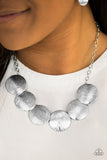Paparazzi "Glued To The SPOTLIGHT" Silver Necklace & Earring Set Paparazzi Jewelry