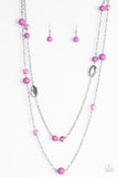 Paparazzi "Hitting A GLOW Point" Purple Necklace & Earring Set Paparazzi Jewelry