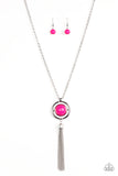 Paparazzi VINTAGE VAULT "Always Front and Center" Pink Necklace & Earring Set Paparazzi Jewelry