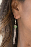 Paparazzi VINTAGE VAULT "Desert Coyote" Green Necklace & Earring Set Paparazzi Jewelry