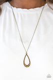 Paparazzi "Teardrop Tease" Brass Necklace & Earring Set Paparazzi Jewelry