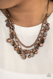 Paparazzi "Cast Away Treasure" Copper Necklace & Earring Set Paparazzi Jewelry