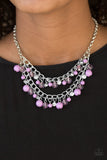 Paparazzi VINTAGE VAULT "Bridal Party" Purple Necklace & Earring Set Paparazzi Jewelry