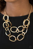 Paparazzi VINTAGE VAULT "Circus Chic" Gold Necklace & Earring Set Paparazzi Jewelry
