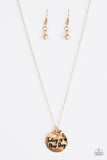 Paparazzi "New Day, New Beginnings" Gold Necklace & Earring Set Paparazzi Jewelry