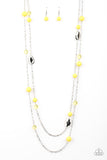 Paparazzi "Hitting A GLOW Point" Yellow Necklace & Earring Set Paparazzi Jewelry