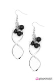 Paparazzi "Suspended In Time" Black Earrings Paparazzi Jewelry