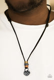 Paparazzi "Ringmaster" Black Urban Necklace Unisex Paparazzi Jewelry