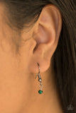 Paparazzi "Sprinkled in Starlight" Green Bead Gunmetal Necklace & Earring Set Paparazzi Jewelry
