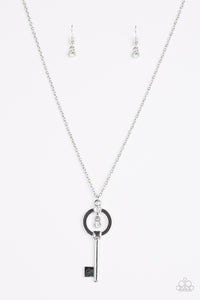 Paparazzi "Open New Doors" White Necklace & Earring Set Paparazzi Jewelry