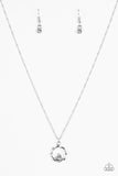 Paparazzi "Paint The Town In Glitter" White Necklace & Earring Set Paparazzi Jewelry