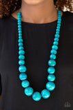 Paparazzi VINTAGE VAULT "Effortlessly Everglades" Blue Necklace & Earring Set Paparazzi Jewelry