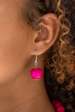 Paparazzi VINTAGE VAULT "Effortlessly Everglades" Pink Necklace & Earring Set Paparazzi Jewelry
