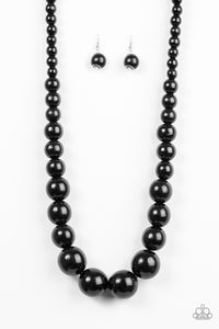 Paparazzi "Effortlessly Everglades" Black Necklace & Earring Set Paparazzi Jewelry