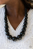 Paparazzi "Effortlessly Everglades" Black Necklace & Earring Set Paparazzi Jewelry