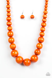 Paparazzi "Effortlessly Everglades" Orange Necklace & Earring Set Paparazzi Jewelry