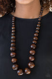 Paparazzi "Effortlessly Everglades" Brown Necklace & Earring Set Paparazzi Jewelry