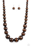 Paparazzi "Effortlessly Everglades" Brown Necklace & Earring Set Paparazzi Jewelry