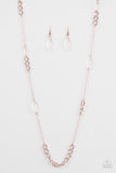 Paparazzi VINTAGE VAULT "Metro Minimalist" Copper Necklace & Earring Set Paparazzi Jewelry