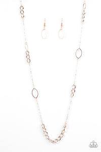 Paparazzi "Metro Minimalist" Rose Gold Necklace & Earring Set Paparazzi Jewelry