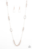 Paparazzi "Metro Minimalist" Rose Gold Necklace & Earring Set Paparazzi Jewelry