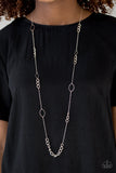 Paparazzi "Metro Minimalist" Rose Gold Necklace & Earring Set Paparazzi Jewelry