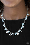 Paparazzi VINTAGE VAULT "Elegant Ensemble" Blue Necklace & Earring Set Paparazzi Jewelry