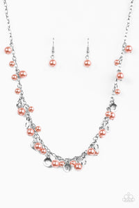 Paparazzi VINTAGE VAULT "Elegant Ensemble" Orange Necklace & Earring Set Paparazzi Jewelry