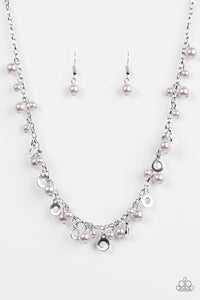 Paparazzi VINTAGE VAULT "Elegant Ensemble" Silver Necklace & Earring Set Paparazzi Jewelry