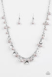 Paparazzi VINTAGE VAULT "Elegant Ensemble" Silver Necklace & Earring Set Paparazzi Jewelry