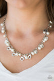 Paparazzi "Elegant Ensemble" White Necklace & Earring Set Paparazzi Jewelry