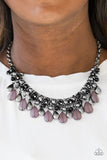 Paparazzi VINTAGE VAULT REPO "Diva Attitude" Black Necklace & Earring Set Paparazzi Jewelry